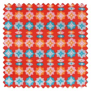 25m Coton imprimé Maija rouge