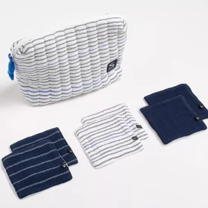Trousse de toilette en double gaze de coton - Carrés éponge - BABY SAILOR