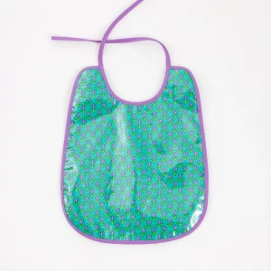 Bavoir coton enduit Vanina vert